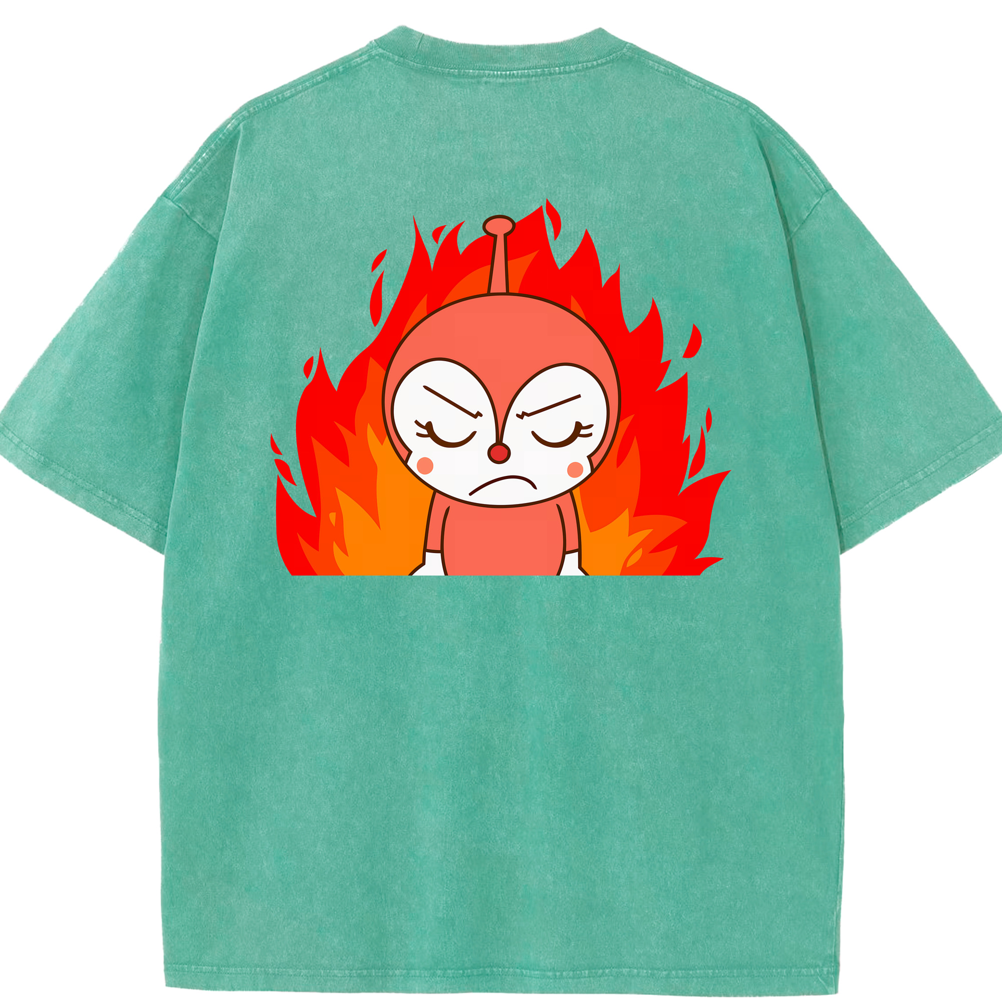 （画像用） アンパンマン Anpanman 綿100% ヴィンテージ風 半袖Tシャツ（背面プリント）